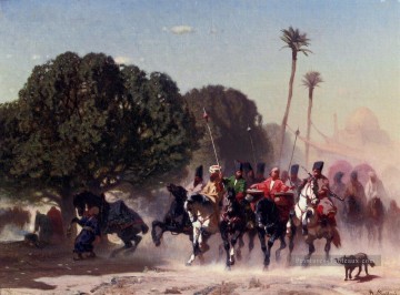 La garde des chevaux Alberto Pasini Peinture à l'huile